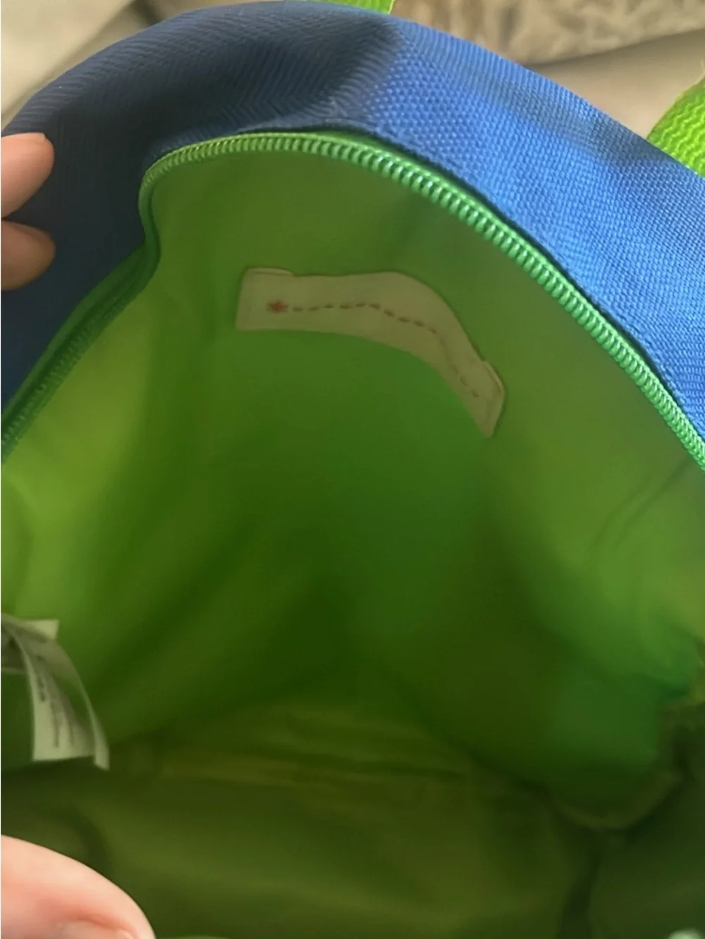 Skip Hop Preschool Backpack Green and Blue Dinosaur with Name Embroidered 